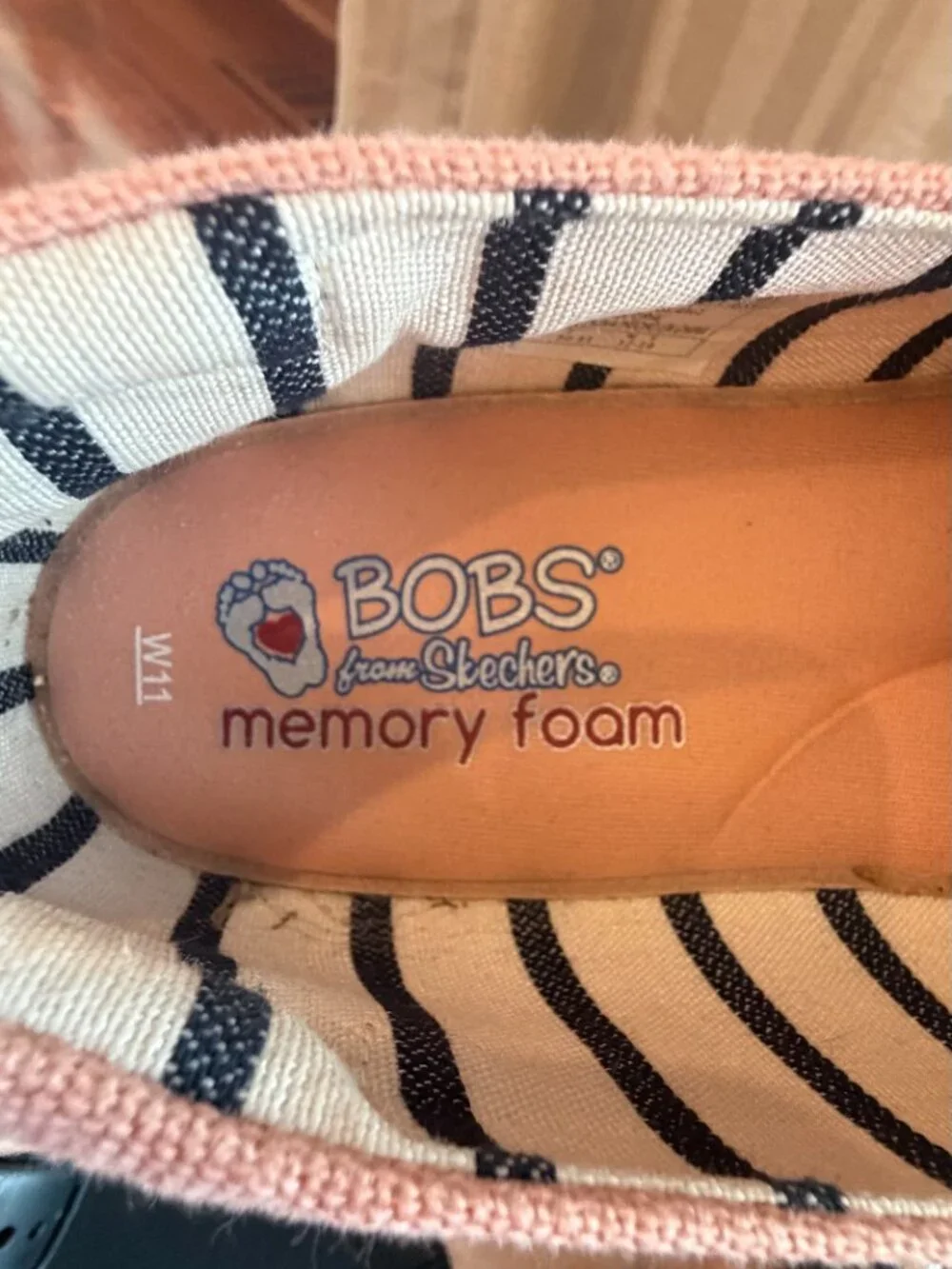 BOBS from Skechers Fairy Duster Wedge Espadrilles Pink Blush Memory Foam Size 11